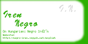 iren negro business card